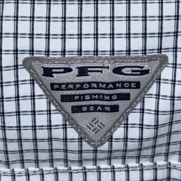 Columbia Super Tamiami PFG Short Sleeve Stripped Men's Medium Button Down Shirt - Picture 10 of 10